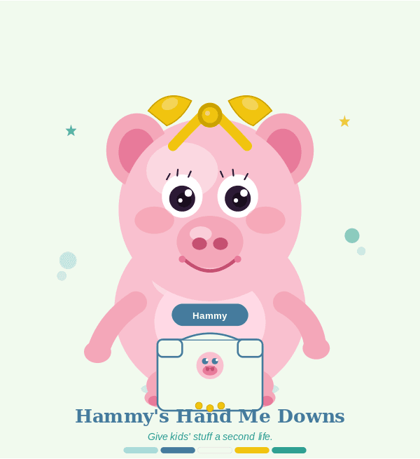 Mr. Hammy the pig mascot